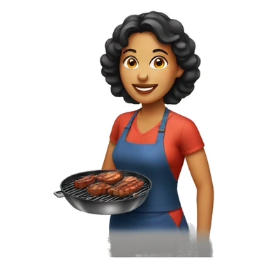brazilian bbq woman sticker