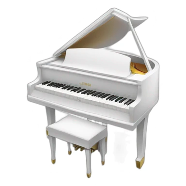 White piano sticker