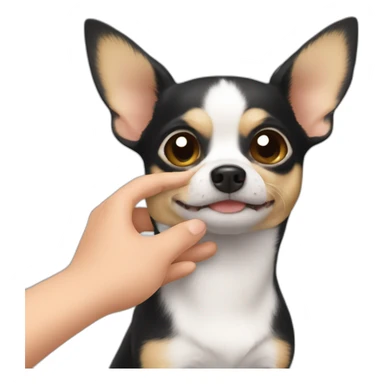 chihuahua being petted sticker