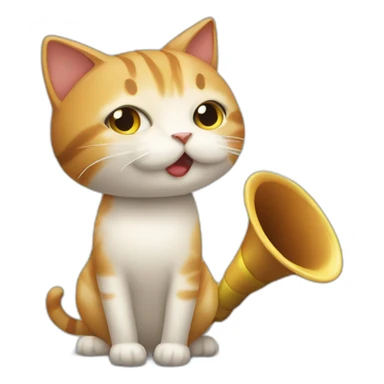 Honking horn on cat sticker