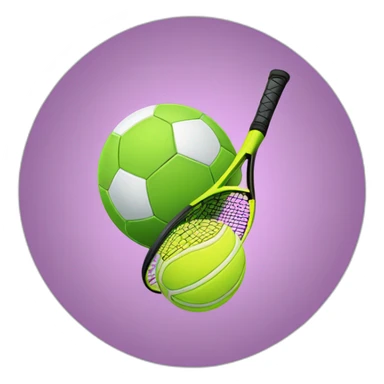 Raquette de tenis avec balle de soccer sticker
