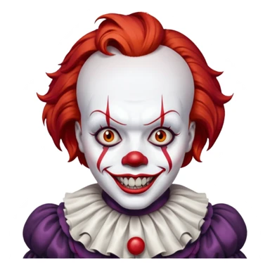 create a scary pennywise clown sticker