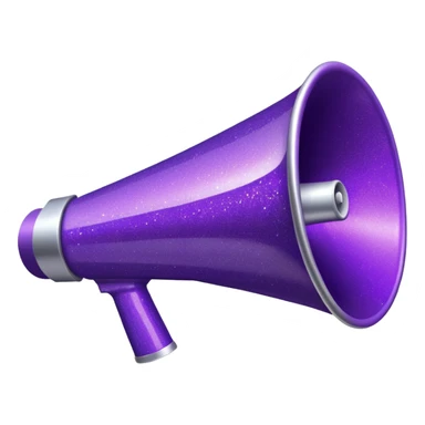 glitter purple and megaphone sticker