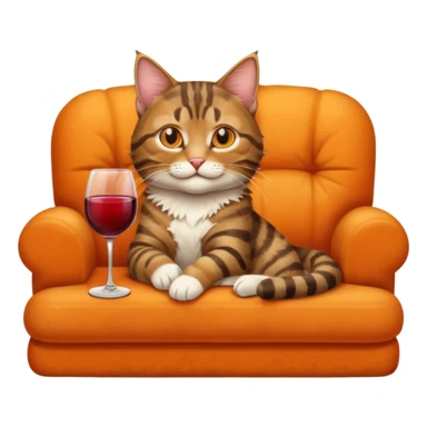 Cats On A Couch With Wine sticker