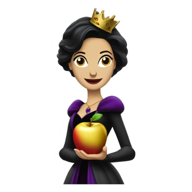 The Evil Queen Regina Mills from Once Upon A Time, holding a golden apple,smirking evily. sticker