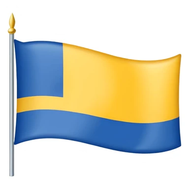 Un drapeu avec 3 couleurs a l'horizontal , le bleu en haut le blanc au centre et le jaune en bas  sticker