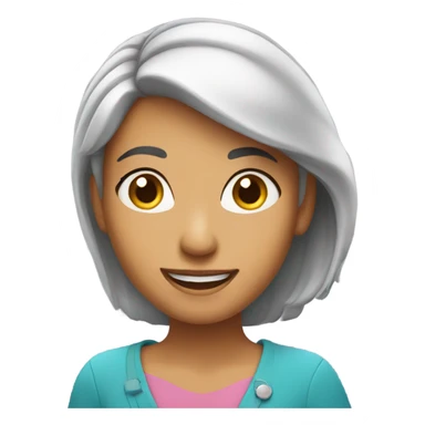 Cartoon female character with a relaxed smile sticker