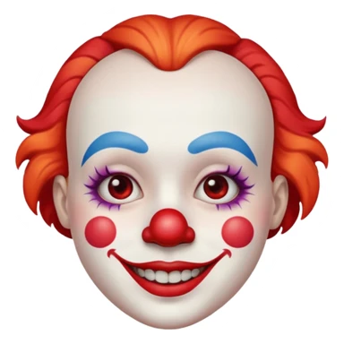 clown before make up sticker