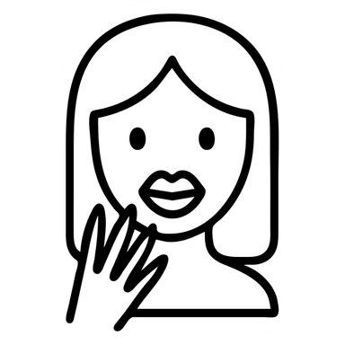 icon of a girl with fake nails and big lips sticker