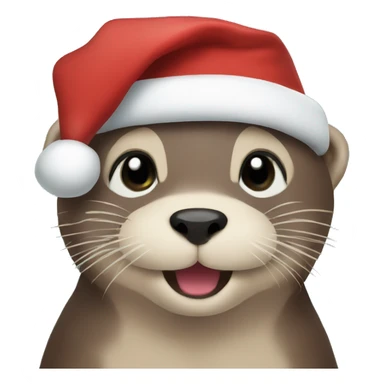 Otter christmas sticker