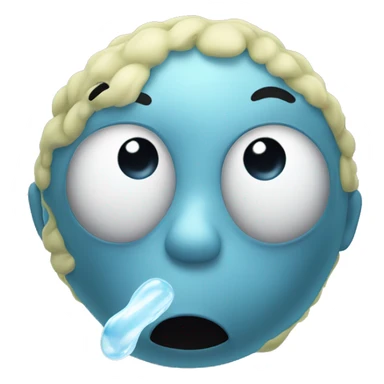 Snot bubble coming out of nose sticker