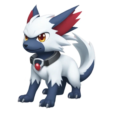 Cool Edgy Nargacuga-Absol-Zangoose-Sneasel-Quilava with a collar on, full body sticker
