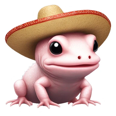 Axolotl  with a sombrero hat￼￼ sticker