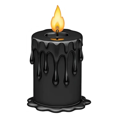 emo candle with melting wax sticker