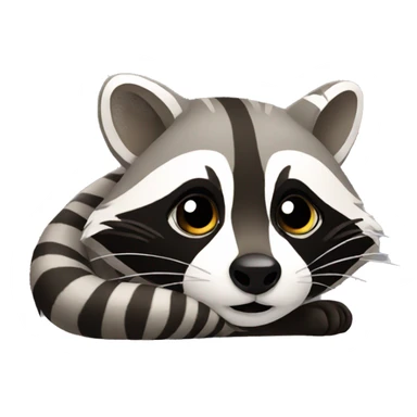 raccoon laying down sticker