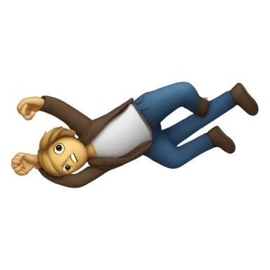 A person floating upside down sticker