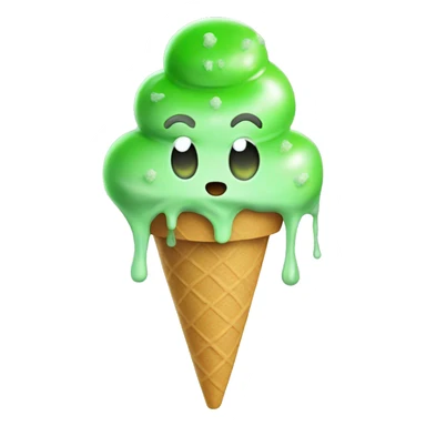 ice cream full of green slime sticker