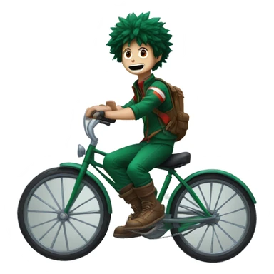 Deku on a bike sticker
