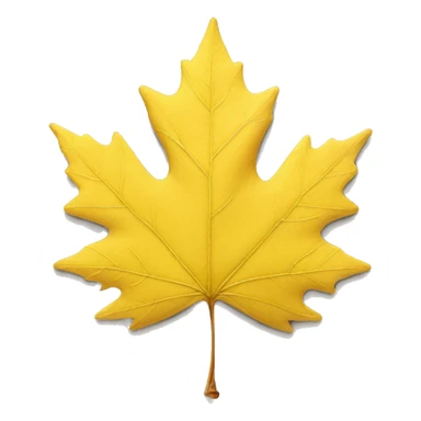 One yellow maple leaf sticker