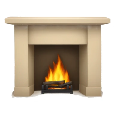 Winter beige FirePlace sticker
