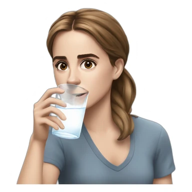 Emma watson drink water sticker