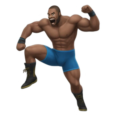 Pro wrestler doing a top rope move sticker