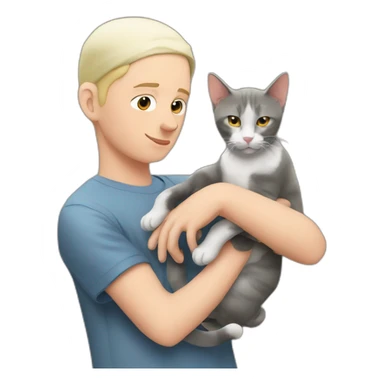 Eminem petting cat sticker