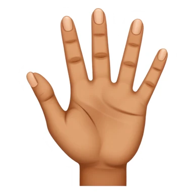 una mano con tres dedos sticker