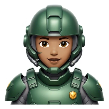 Cinematic Realistic StarCraft Terran Marine Portrait, head tilted dramatically with an exaggeratedly amused expression, blending futuristic grit with a hint of unexpected humor. His steely gaze and determined features, set against intricately detailed tactical armor in dark green and grey, are rendered with lifelike texture and dynamic lighting, high shine, dramatic yet whimsical, capturing the essence of a Terran Marine whose epic strength is accompanied by a playful edge. sticker