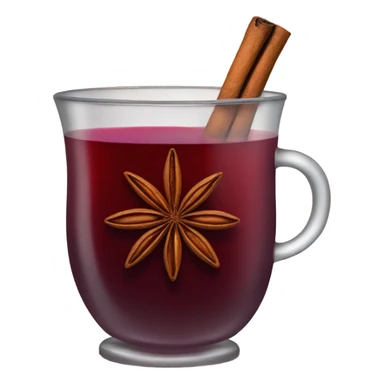 Mulled wine with star anise sticker