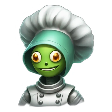 alien chef realistic scifi roguelike rpg style inspired by slay the spire digital art sticker