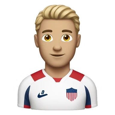 USA white man soccer sticker