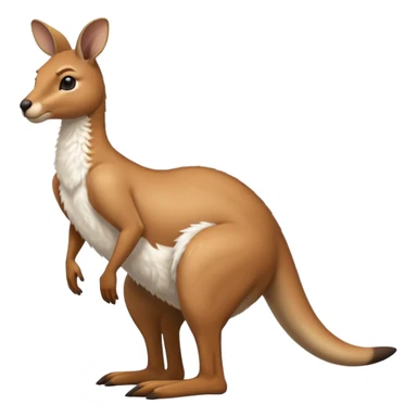 Plain white kangaroo with nothing on the kangaroo sticker