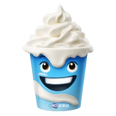 Oreo brand frozen yogurt cup sticker
