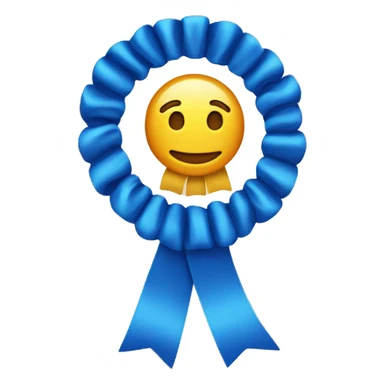 Blue ribbon emoji sticker