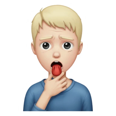 person choking themselves  sticker