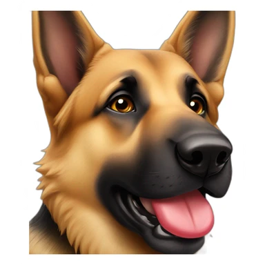 German shepherd kissing  sticker