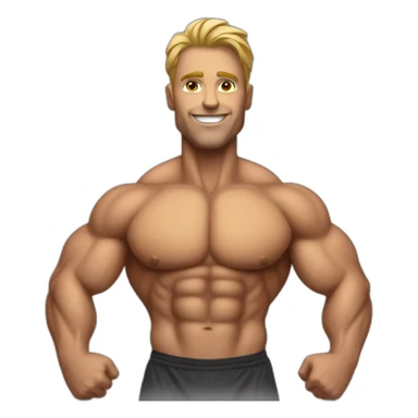 Body builder man sticker