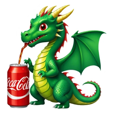 Un dragon tomando cocaa sticker