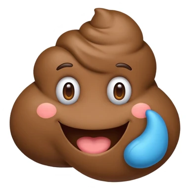 blue poop emoji like apple original emoji sticker