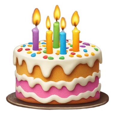 Cake smiling with candles sticker
