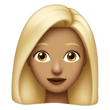 Blonde beautiful woman with heart eyes sticker