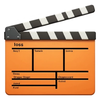 orange clapperboard sticker
