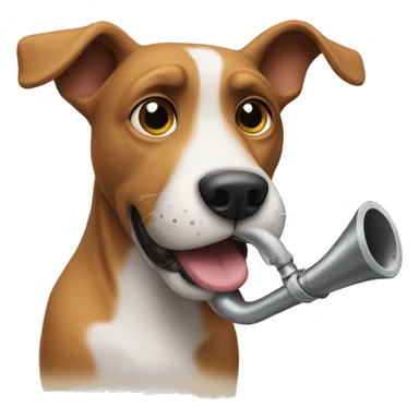 dog hitting pipe sticker
