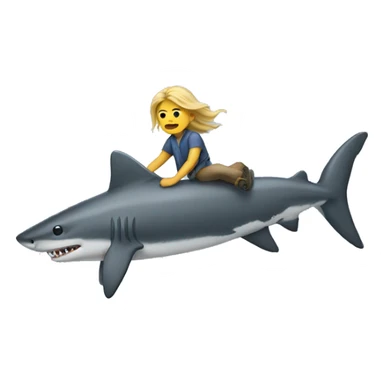 me riding a shark with a sick mullet sticker