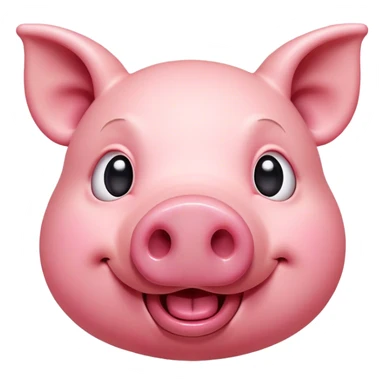 Cinematic Comical Pig Portrait Emoji, Head tilted dramatically with an exaggeratedly amused expression, featuring a striking rosy-pink hide with a playful snout and wide, expressive eyes filled with playful disbelief, Simplified yet hilariously expressive features, highly detailed, glowing with a slightly sassy glow, high shine, dramatic yet playful, stylized with an air of cheeky mischief, bright and endearing, soft glowing outline, capturing the essence of a spirited and over-the-top pig, so meme-worthy it feels like it could oink its way into internet fame instantly! sticker