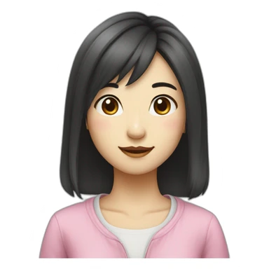 Chinese dog-like girl friend sticker