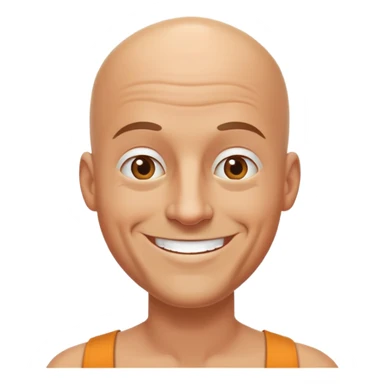 careca. feliz, viagem sticker