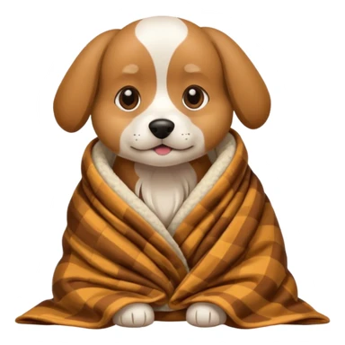 dog wearing a blanket sticker