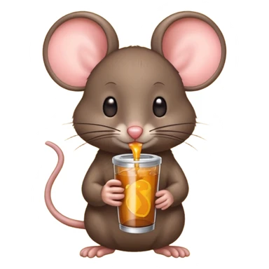 mouse drinking energy drink sticker